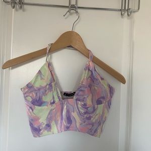 Fun colourful Zara top, never worn